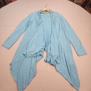 J. Jill Wearever Cardigan Open Front Drape Size Petite XS Blue Lightweight
